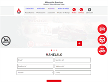 Tablet Screenshot of mitsubishiqueretaro.com.mx